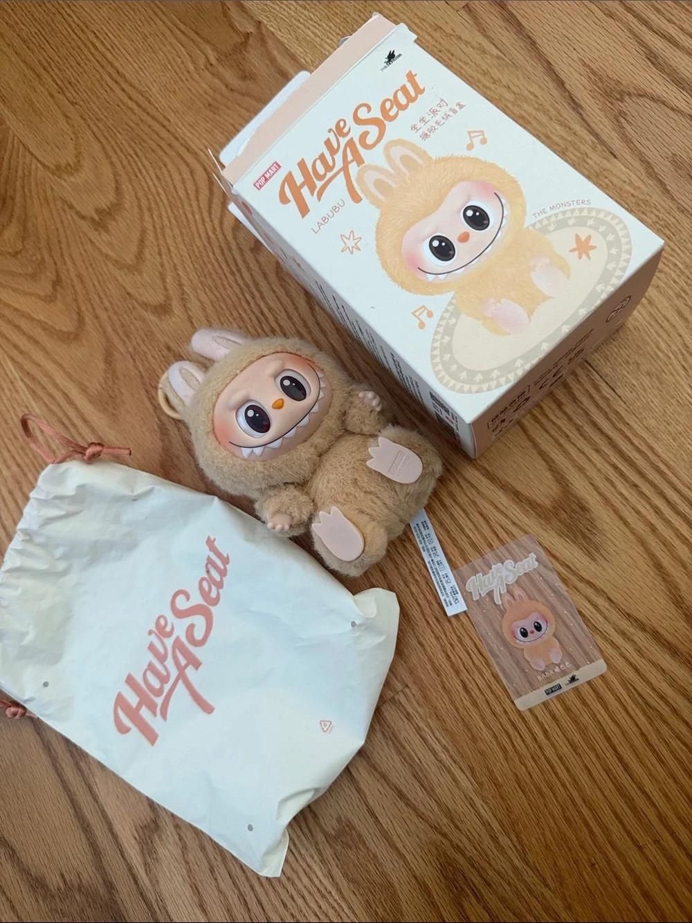 Have A Seat Labubu Plush - Cream